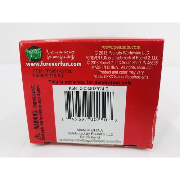 2013 Charlie Brown Lucy And Linus Christmas Ornament Mini Figure Clip On Peanuts - Picture 7 of 16